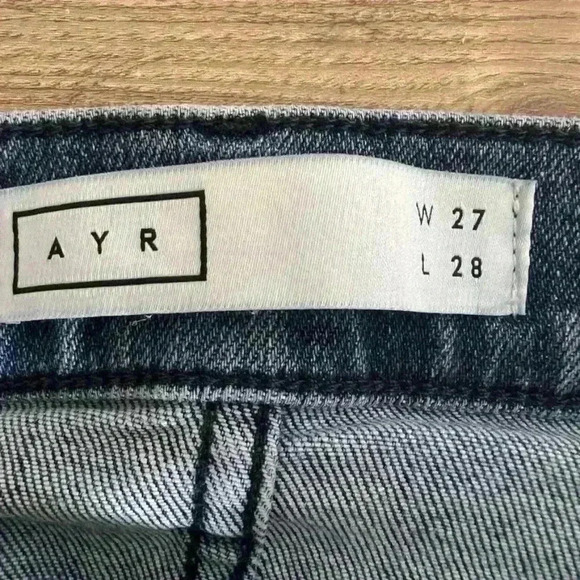 AYR The Riser Jeans Women's High Rise Raw Hem Skinny Comfort Stretch - Picture 7 of 7